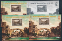 ** 1998 Bosznia-Hercegovina 4 Db-os Emlékív Garnitúra / Souvenir Sheets - Autres & Non Classés