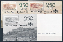 ** 2000/4 50 éves A Nagy-Budapest 4 Db-os Emlékív Garnitúra Azonos Sorszámmal (20.000) / Souvenir Sheet Collection Of 4 - Altri & Non Classificati