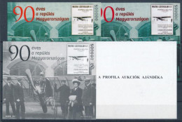 ** 2000/24 90 éves A Repülés Magyarországon 4 Db-os Emlékív Garnitúra, Azonos Sorszámmal (20.000) / Souvenir Sheet Colle - Other & Unclassified