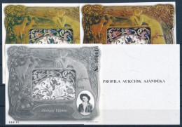 ** 2000/33 Zsolnay 4 Db-os Emlékív Garnitúra Azonos Sorszámmal (20.000) / Souvenir Sheet Collection Of 4 - Other & Unclassified