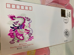 China Stamp New Year Dragon FDC Greeting 2000 - Brieven En Documenten