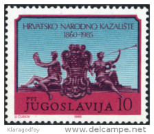 Yugoslavia 1985 Croatian National Theatre MiNr 2128 MNH - Neufs