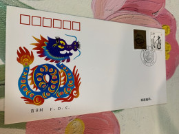 China Stamp New Year Dragon FDC Greeting 2000 - Briefe U. Dokumente