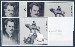 ** 2003/41 Fadrusz János 4 Db-os Emlékív Garnitúra Azonos Sorszámmal (20.000) / Souvenir Sheet Collection Of 4 - Other & Unclassified