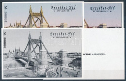 ** 2003/42 Erzsébet-híd 4 Db-os Emlékív Garnitúra Azonos Sorszámmal (20.000) / Souvenir Sheet Collection Of 4 - Other & Unclassified