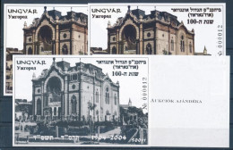 ** 2004/48 Ungvári Zsinagóga 4 Db-os Emlékív Garnitúra Azonos Sorszámmal (25.000) / Souvenir Sheet Collection With 4 Var - Andere & Zonder Classificatie