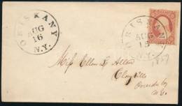 1859 Levél / Cover "ORISKANY / N.Y." - Autres & Non Classés