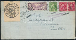 1930 Levél Bécsbe 4 Bélyeggel, Távirat Címkével / Cover To Vienna With 4 Stamps - Otros & Sin Clasificación