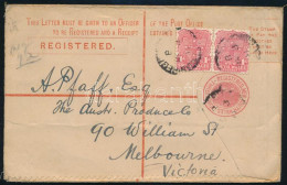 Új-Dél Wales ~1910 Ajánlott Levél / New South Wales ~1910 Registered Cover To Melbourne - Altri & Non Classificati