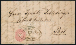 1864 5kr Levélen Teljes Tartalommal "SAUERBRUNN" / On Cover With Full Content To Pest - Altri & Non Classificati