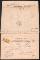 1907 Ajánlott Háromnyelvű Tértivevény / Registered Trilingual Retour Recepisse "UNTER-STANESTIE" - Sonstige & Ohne Zuordnung