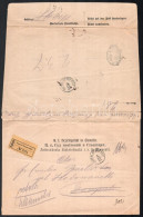 1907 Ajánlott Háromnyelvű Tértivevény / Registered Trilingual Retour Recepisse "UNTER-STANESTIE" - Other & Unclassified