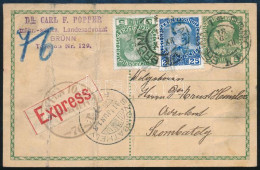 1911 Csőpostán Továbbított Expressz Levelezőlap "BRÜNN" - Szombathely / Express Postcard "BRÜNN" + "WIEN" - "SZOMBATHELY - Sonstige & Ohne Zuordnung