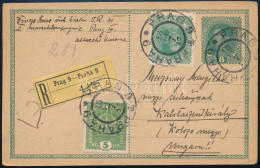 1916 Díjkiegészített Díjjegyes Ajánlott Levelezőlap / Registered PS-card With Additional Franking - Andere & Zonder Classificatie