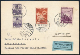 1938 Légi Levél Repülő értékekkel Bérmentesítve Budapestre / Airmail Cover To Budapest - Altri & Non Classificati