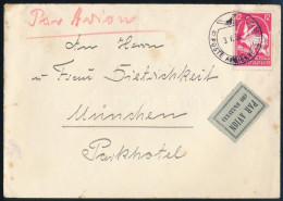 1938 Légi Levél Münchenbe / Airmail Cover To München - Otros & Sin Clasificación