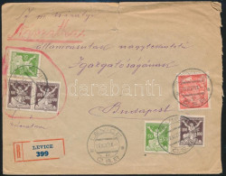 1922 Rosszul Portózott Ajánlott Levél Budapestre - Other & Unclassified