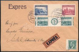 1938 Expressz Levél ívközéprészes Párokkal Bérmentesítve / Express Cover With Gutter Pairs - Altri & Non Classificati