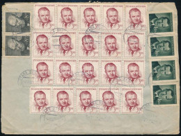 1953 Ajánlott Levél 26 Db Bélyeggel / Registered Cover With 26 Stamps - Other & Unclassified