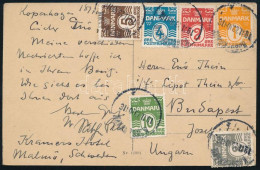 1923 6 Bélyeges Képeslap Budapestre / Postcard With 6 Stamps - Otros & Sin Clasificación