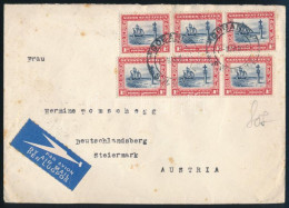 1938 Légi Levél 12 Db Bélyeggel Ausztriába / Airmail Cover With 12 Stamps To Austria - Autres & Non Classés