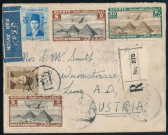 1938 Légi Ajánlott Levél Ausztriába / Airmail Registered Cover To Austria - Andere & Zonder Classificatie