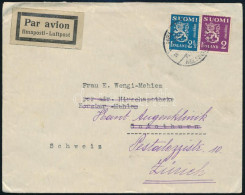 1934 Légi Levél Továbbküldve Zürichbe / Airmail Cover To Zürich - Autres & Non Classés