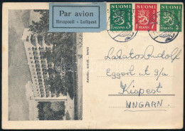 1948 Légi Levelezőlap Kispestre / Airmail Postcard To Hungary - Otros & Sin Clasificación