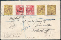 1917 Ajánlott Levél Svájcba / Registered Cover To Switzerland - Other & Unclassified