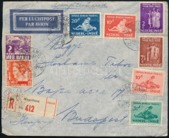 1939 Légi Ajánlott Levél 8 Db Bélyeggel / Airmail Registered Cover - Otros & Sin Clasificación