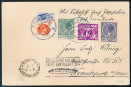 1932 Zeppelin Levelezőlap Frankfurtba / Zeppelin Postcard To Frankfurt - Sonstige & Ohne Zuordnung