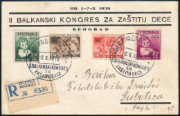 1938 Ajánlott Levél Gyermek Sorral / Mi 350-353 On Registered Cover - Andere & Zonder Classificatie