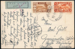 1936 Légi Képeslap Ausztriába / Airmail Postcard To Austria - Otros & Sin Clasificación