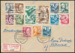 1948 Ajánlott Levél 13 Db Bélyeggel / Registered Cover With 13 Stamps - Otros & Sin Clasificación