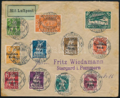1922 Légi Levél 11 Db Bélyeggel / Airmail Cover With 11 Stamps - Otros & Sin Clasificación