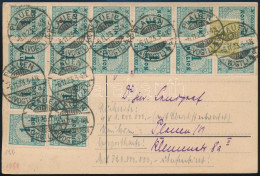 1923 Levelezőlap 17 Db Bélyeggel + 4 érvénytelennel / Postcard With 17 Stamps + 4 Invalid - Altri & Non Classificati