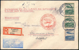 1936 L.Z. 129 Első észak-amerikai útja Ajánlott Levél / First North-America Flight Registered Cover - Sonstige & Ohne Zuordnung