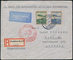 1936 L.Z. 129 észak-amerikai útja Ajánlott Levél Bécsbe / L.Z. 129 North-America Flight Registered Cover To Vienna - Other & Unclassified