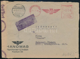 1944 Légi Cenzúrázott Levél / Airmail Censored Cover - Autres & Non Classés