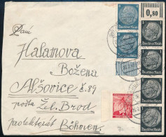 Böhmen Und Mähren 1940 Levél 7 Bélyeggel / Cover With 7 Stamps - Other & Unclassified