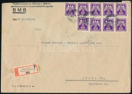 Böhmen Und Mähren 1944 Ajánlott Hivatalos Levél Prágába / Registered Official Cover To Praha - Sonstige & Ohne Zuordnung