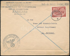 General Gouvernement 1940 Levél Varsóból / Cover From Warsaw - Altri & Non Classificati