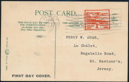 Jersey 1943 Helyi Képeslap 1 Bélyeggel / Local Postcard With 1 Stamp Franking - Autres & Non Classés