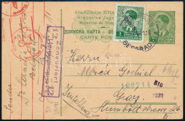 Szerbia 1941 Díjkiegészített Díjjegyes Levelezőlap, Cenzúrázva / Censored PS-card With Additional Franking "BEOGRAD" - G - Other & Unclassified