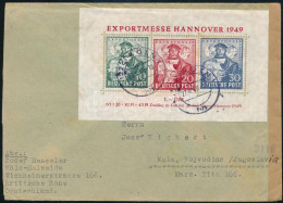 1949 Hannoveri Vásár Blokk Levélen Jugoszláviába / Mi Block 1 On Cover To Yugoslavia - Autres & Non Classés