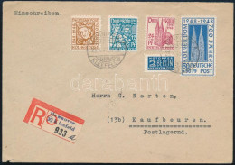 1949 A Kölni Dóm Sor Ajánlott Levélen / Mi 69-72 On Registered Cover - Altri & Non Classificati