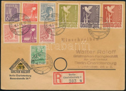 1948 Ajánlott Berlin Helyi Levél 10 Db Bélyeggel / Registered Local Berlin Cover With 10 Stamps - Andere & Zonder Classificatie