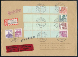 1987 Ajánlott Expressz Levél üres Mezős Automata Bélyegekkel / Registered Express Cover With Autamata Stamps With Blank  - Altri & Non Classificati