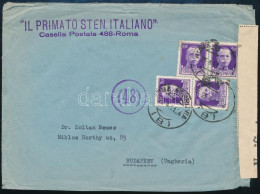 1941 Cenzúrázott Levél / Censored Cover To Budapest - Altri & Non Classificati