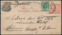 1909 Díjkiegészített Díjjegyes Levelezőlap Németországba / PS-card With Additional Franking To Germany - Other & Unclassified
